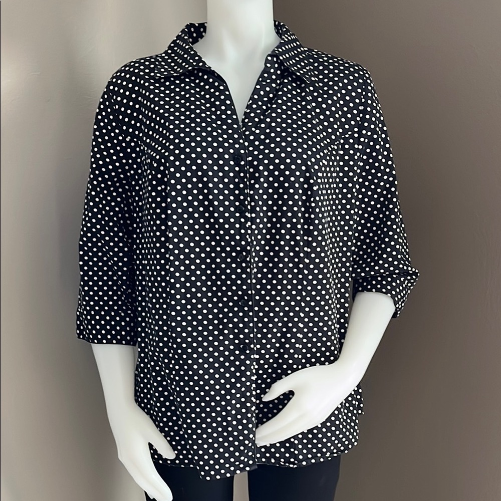 Lane Bryant Polka Dot Shirt